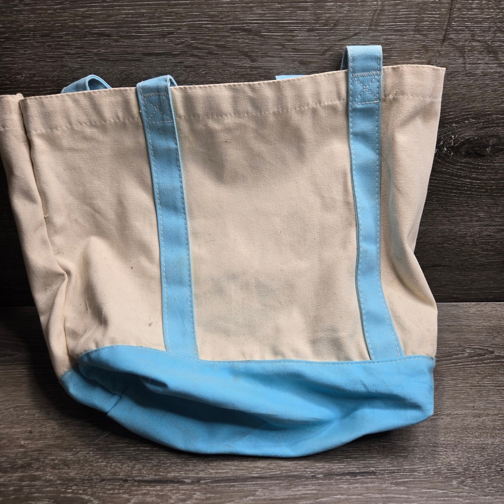 Gemline Disney Little Mermaid Ariel Beginning Canvas Boat Tote Bag Blue 144-B - Picture 4 of 8